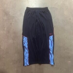 Y2K Nike men's blue track pants baggy loose casual open leg L